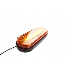 Lampa lampka obrysowa LED OM-01-O owalna pomarańczowa AMIO-02374