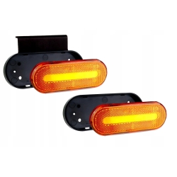 Lampa lampka obrysowa LED OM-01-O owalna pomarańczowa AMIO-02374