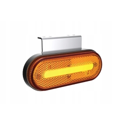 Lampa lampka obrysowa LED OM-01-O owalna pomarańczowa AMIO-02374