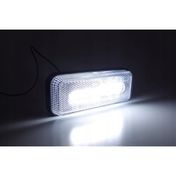 Lampa lampka obrysowa LED obrysówka AMiO OM-02-W prostokątna, biała