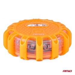 Lampa ostrzegawcza awaryjna z funkcją latarki 3xAAA 12SMD + pomarańczowe