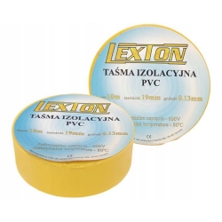 Taśma izolacyjna z PCV/PVC Lexton 19 mm x 25 m żółta