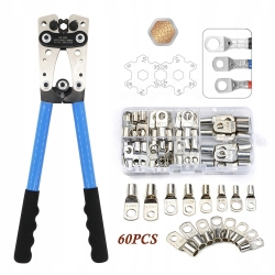Zaciskarka Eurokomp E6080 6-50 mm² z 60 zakończeniami końcówkami oczkowymi