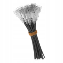 Kabel z konektorem żeńskim 6.3mm w osłonie czarny