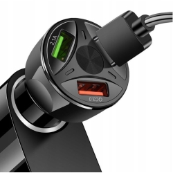 Szybka ładowarka samochodowa 3x USB Szybkie ładowanie Quick Charge 3.0