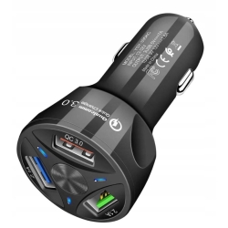 Szybka ładowarka samochodowa 3x USB Szybkie ładowanie Quick Charge 3.0
