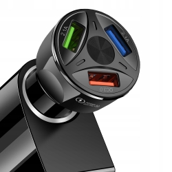 Szybka ładowarka samochodowa 3x USB Szybkie ładowanie Quick Charge 3.0