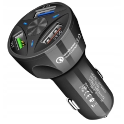 Szybka ładowarka samochodowa 3x USB Szybkie ładowanie Quick Charge 3.0