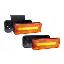 Lampa obrysowa LED OM-02-O prostokątna pomarańczowa AMIO-02376