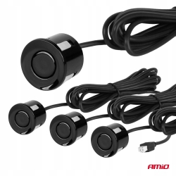 Zestaw czujników parkowania cofania LED 4 sensory czarne AMIO-01565