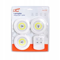 3 lampki LED lampka ścienna pod meblowa sterowane pilotem