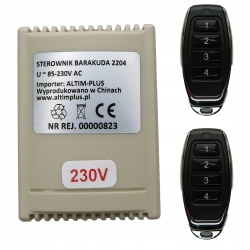 Sterownik,,radiolinia 4 kanały BARAKUDA 2204 zasilana od 85-230 V AC 4 *10A