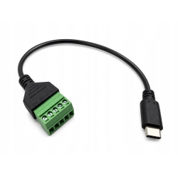 Przewód kabel Wtyk USB-C z listwą rozłączną 5pin 30cm szybkozłącze