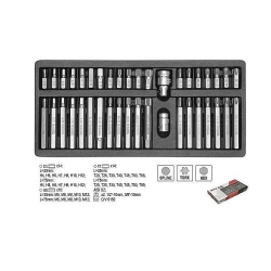 Zestaw Bitów YATO YT-0400 Torx Hex Spline 40 elementów Adaptery Walizka