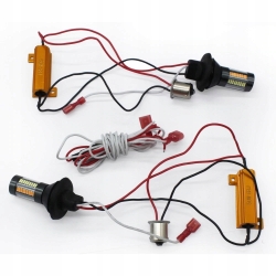ŻARÓWKI 2w1 ŚWIATŁA DZIENNE DRL KIERUNKOWSKAZY 132x LED PY21W BAU15S CANBUS