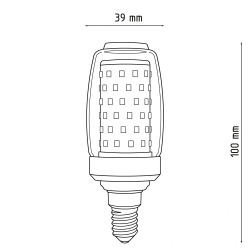 Żarówka LED SMD E14 10W Ciepła, Do lamp sufitowych, kinkietów, żyrandoli