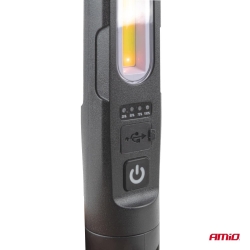 Lampa warsztatowa inspekcyjna LED z magnesem i zaciskiem 4000 mAh AMIO