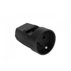 Gniazdo z uziemieniem czarne G-10-2 (URZ3011)