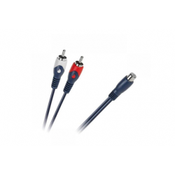 Kabel 1 x RCA gniazdo - 2 wtyki RCA 0.2m (KPO2616)