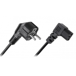Kabel zasilający sieciowy do komputera kątowy 1,5m