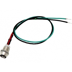 Kontrolka 12V LED 5mm zielona z przawodami 1423#