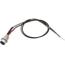 Kontrolka 12V LED 5mm niebieska z przawodami 1617#