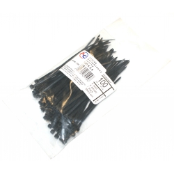 Opaski zaciskowe 120/2.5 czarna - 100szt. - Włochy