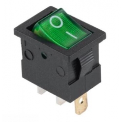 Przełącznik MK1011 podświetlany zielony 12V 15A