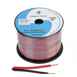 Przewód kabel głośnikowy CCA 0.20mm Cabletech 100m