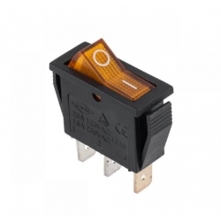 Przełącznik podświetlany 230V IRS-101-1B żółty
