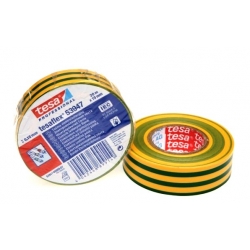 Taśma izolacyjna Tesa PCV 53947 19mm 20m żół-zielo Taśma izolacyjna Tesa PCV 53947 19mm 20m żół-zielo