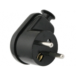 Wtyczka elektryczna WT-16 kątowa czarna 2162#