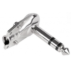 Wtyk Jack 6.3 stereo metal kątowy