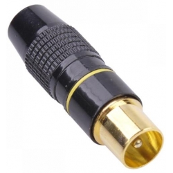 Wtyk antenowy TV METAL CZARNY ( WTY0271)
