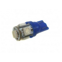 Żarówka T10/W5W 10mm 5 x 5050 12V niebieska