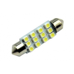 Żarówka samochodowa LED C5W 42mm 12 x 1210 12V Żarówka samochodowa LED C5W 42mm 12 x 1210 12V