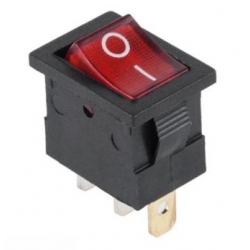 Przełącznik MK1011 podświetlany czerwony 12V 15A