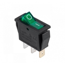 Przełącznik podświetlany 230V IRS-101-1B zielony