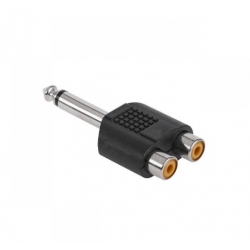Redukcja przejściówka JACK 6.3 MONO - 2 x GN. RCA