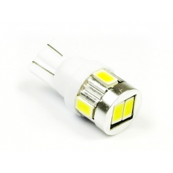 Żarówka samochodowa LED W5W T10 6 SMD 5630
