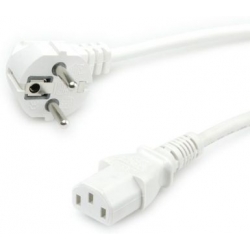 Kabel przewód zasilający komputerowy biały 1,0m