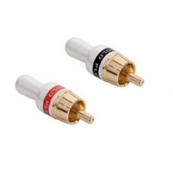 Wtyk RCA metalowy HQ (kpl/2szt.) WTY0067