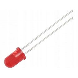Dioda LED 5 mm czerwona kpl/2szt (LED5001)