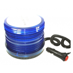 Kogut lampa ostrzegawcza niebieska 12V 72LED magne