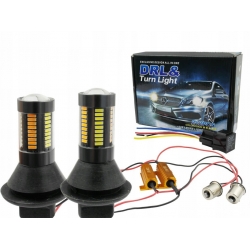 KIERUNKOWSKAZY + ŚWIATŁA DZIENNE LED 2w1 DRL TURN Py21W KIERUNKOWSKAZY + ŚWIATŁA DZIENNE LED 2w1 DRL TURN Py21W