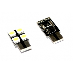 Żarówka LED W5W T10 4 SMD 5050 CAN BUS BOCZNA Żarówka LED W5W T10 4 SMD 5050 CAN BUS BOCZNA