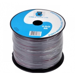 Przewód kabel głośnikowy 2 x 0.20mm czarny 100m