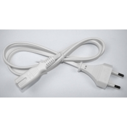 Kabel przewód zasilający AC atestowany biały 0,8