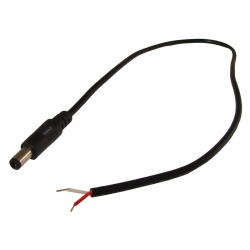Kabel przewód wtyk DC 2,1/5,5 na kablu 30cm 011757