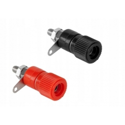Gniazdo bananowe montażowe średnie 12mm kpl/2szt